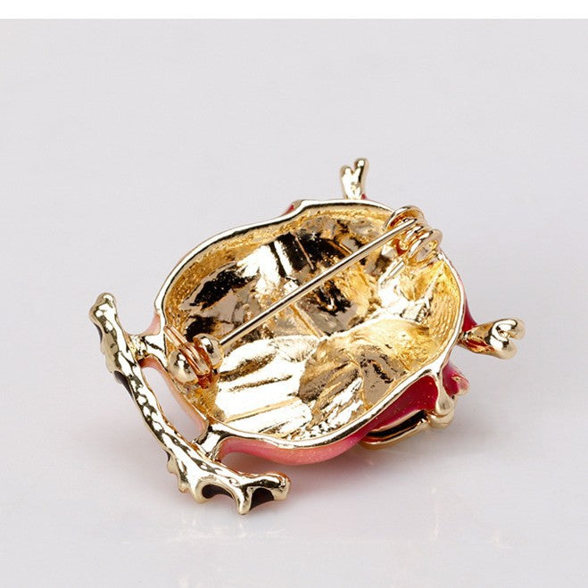 Glass Owl Alloy Rhinestone Brooch PA5839