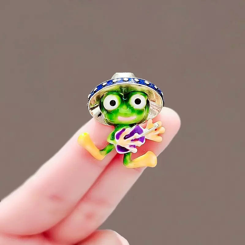 Hat Frog Alloy Brooch PA5843