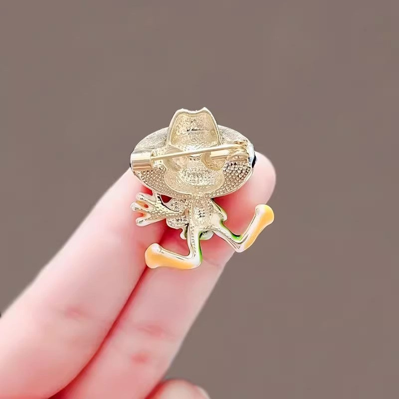 Hat Frog Alloy Brooch PA5843