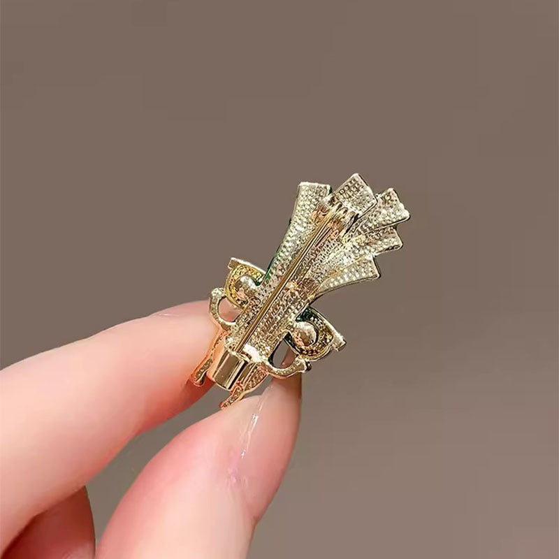 Eyeglasses Scallion Alloy Rhinestone Brooch PA5845