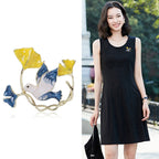 Ginkgo Bird Alloy Brooch PA5849
