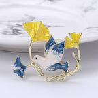 Ginkgo Bird Alloy Brooch PA5849