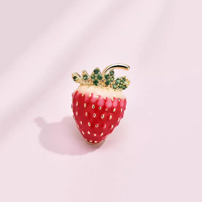 Strawberry Alloy Brooch PA5859