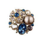 Flower Pearl Alloy Rhinestone Brooch PA5861