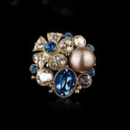 Flower Pearl Alloy Rhinestone Brooch PA5861
