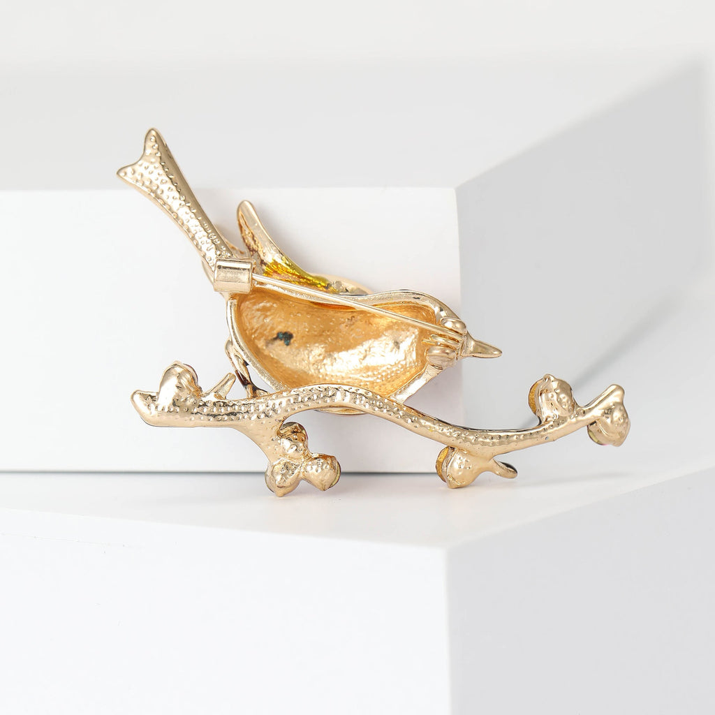 Magpie Branches Alloy Rhinestone Brooch PA5864