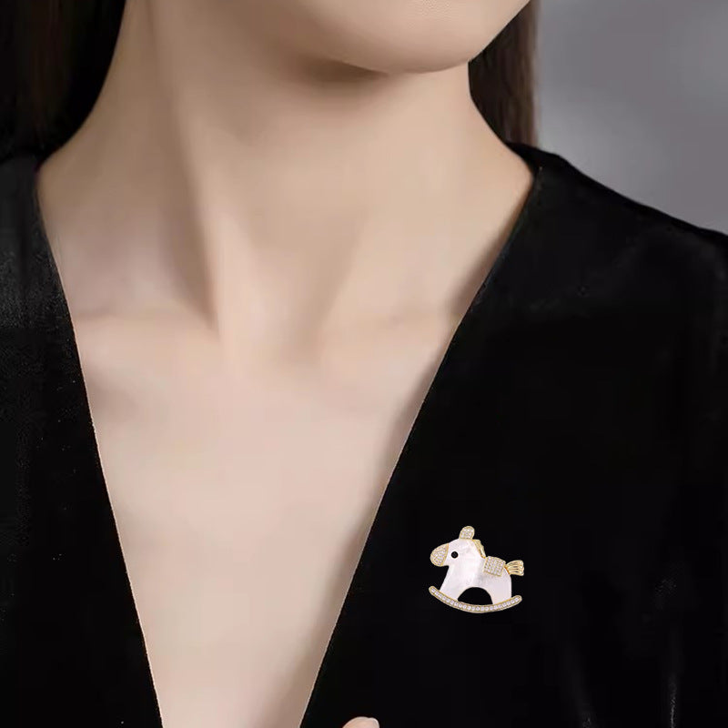 Trojan Horse Acrylic Brooch PA5865