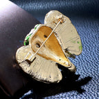 Elephant Alloy Rhinestone Brooch PA5874