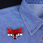 Glasses Fox Acrylic Brooch PA5876