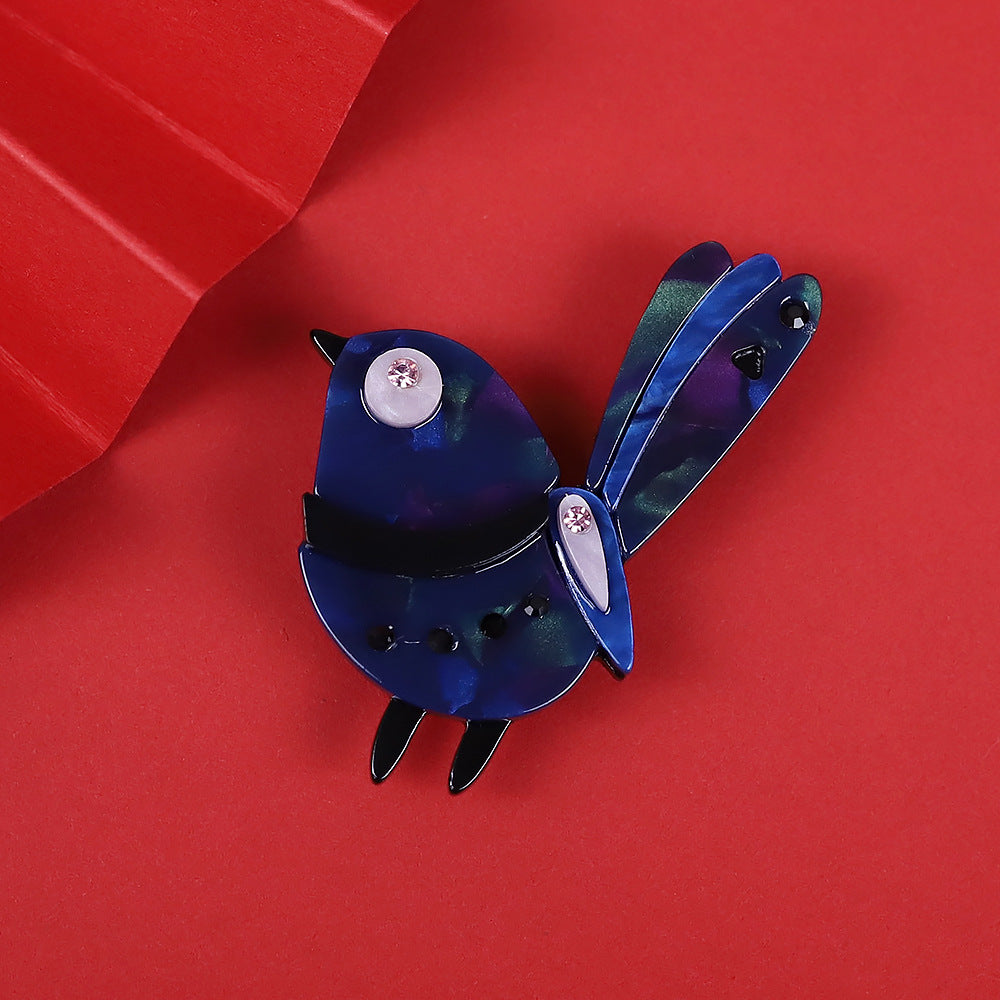 Bird Acrylic Rhinestone Brooch PA5882
