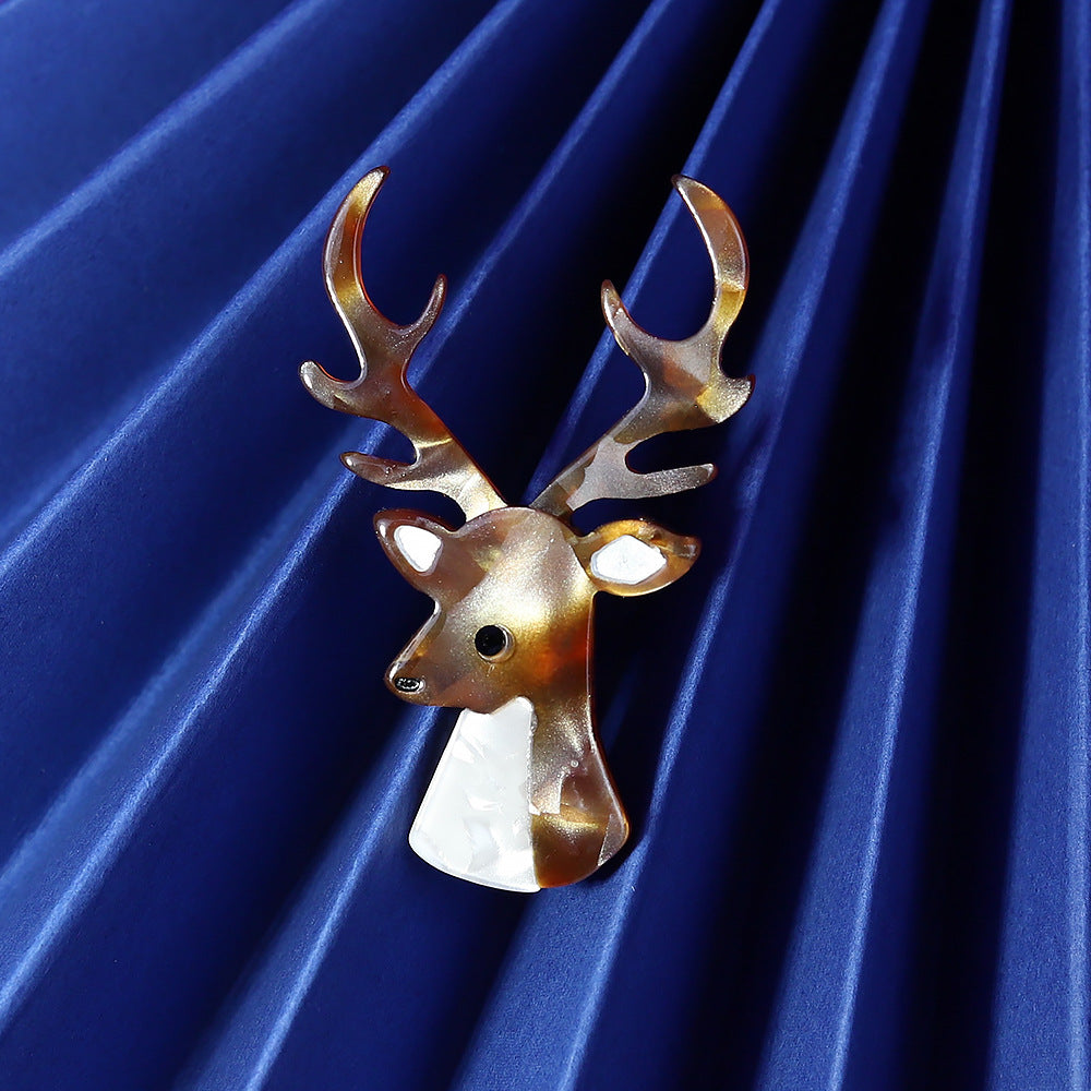 Elk Head Acrylic Brooch PA5883