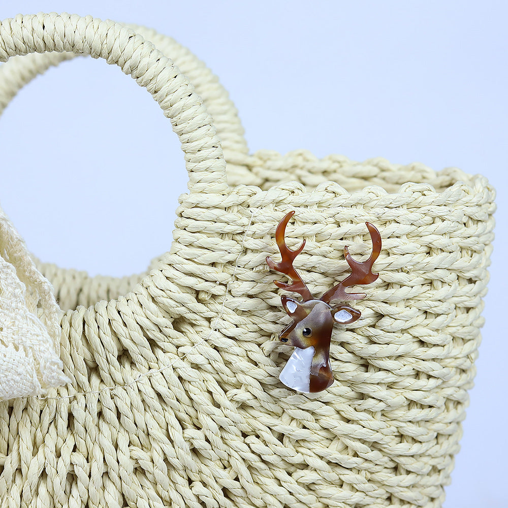 Elk Head Acrylic Brooch PA5883