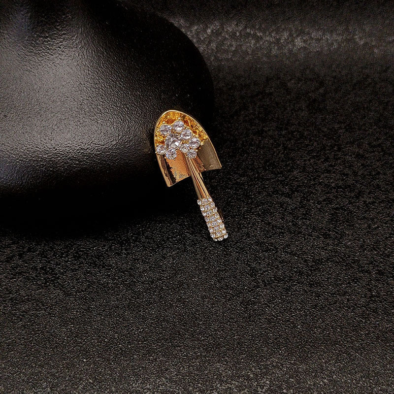 Shovel  Alloy Rhinestone Brooch PA5890