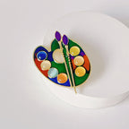 Color Palette Brush Alloy Enamel-colors Brooch PA5892