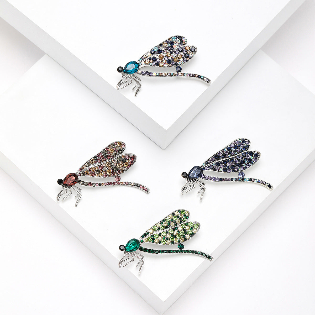 Dragonfly Butterfly Alloy Rhinestone Brooch PA5899