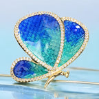 Butterfly Alloy Rhinestone Brooch PA5902