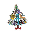 Christmas Bears Tree Alloy Rhinestone Brooch PA5906