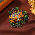 Halloween Pumpkin Alloy Rhinestone Brooch PA5914