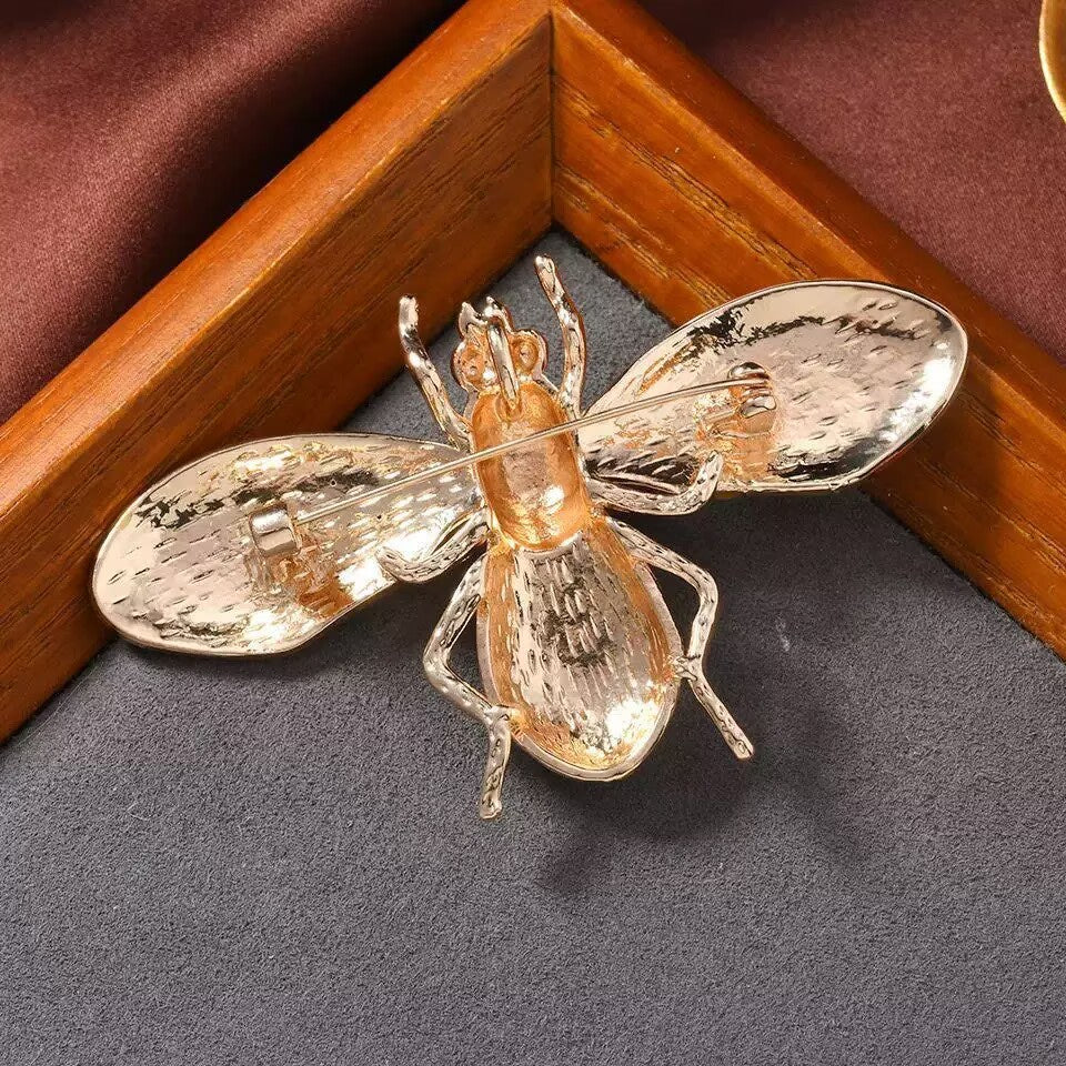 Bumblebee Alloy Rhinestone Brooch PA5922