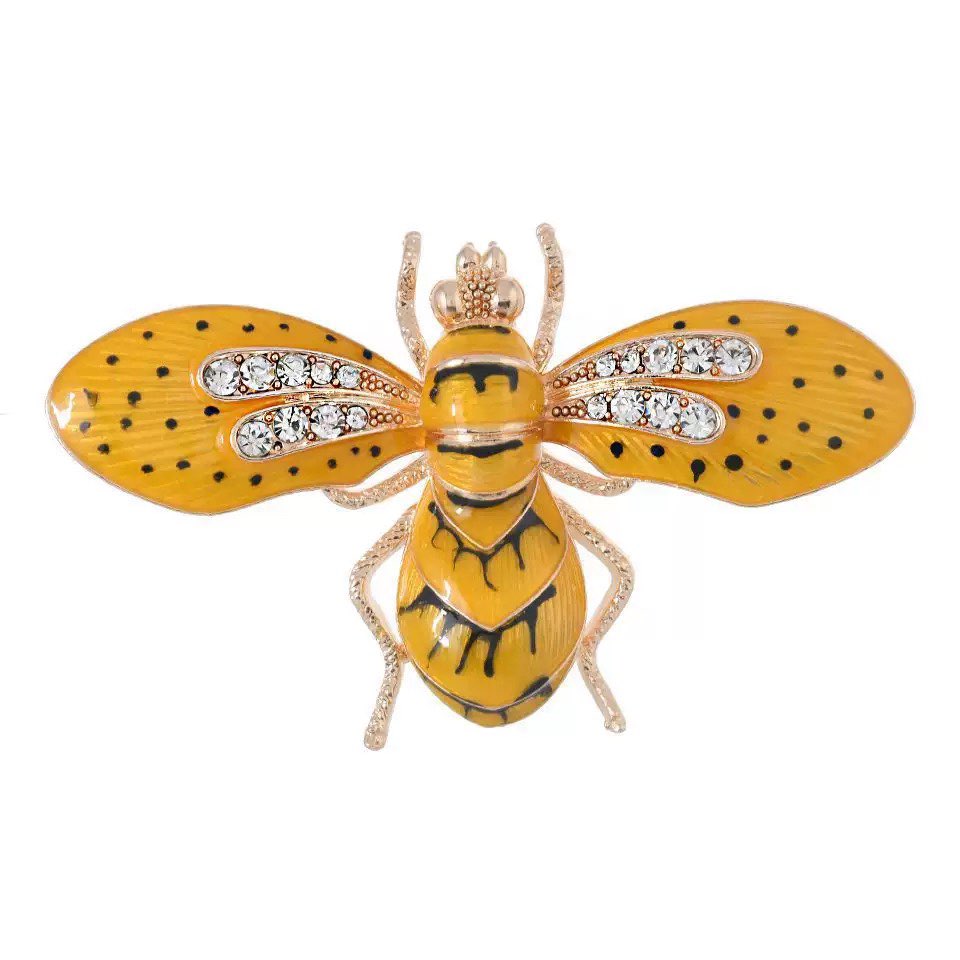Bumblebee Alloy Rhinestone Brooch PA5922