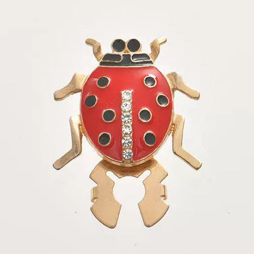 Ladybug Alloy Rhinestone Bottom MIS5929