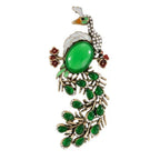 Peacock Alloy Rhinestone Brooch PA5965