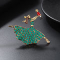 Girls Dancing Alloy Rhinestone Brooch PA5989