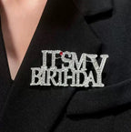Alphabet Alloy Rhinestone Brooch PA6018 - view 4