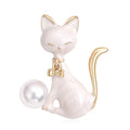 Cat Alloy Rhinestone Brooch PA6085
