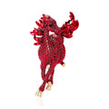 Horse Alloy Rhinestone Brooch PA6133