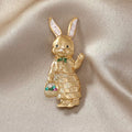 Rabbit Alloy Rhinestone Brooch PA6165