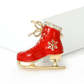 Roller Skates Alloy Rhinestone Brooch PA6176