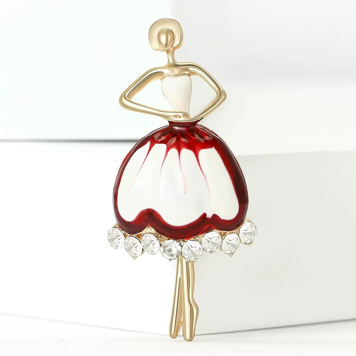 Girl Alloy Rhinestone Brooch PA6188