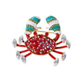 Crab Alloy Rhinestone Brooch PA6206