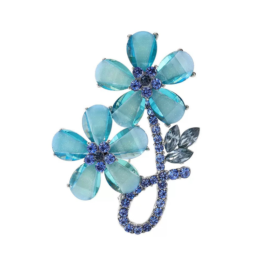 Flowers Alloy Rhinestone Brooch PA6209