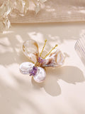 Butterfly Shell Brooch PA6217