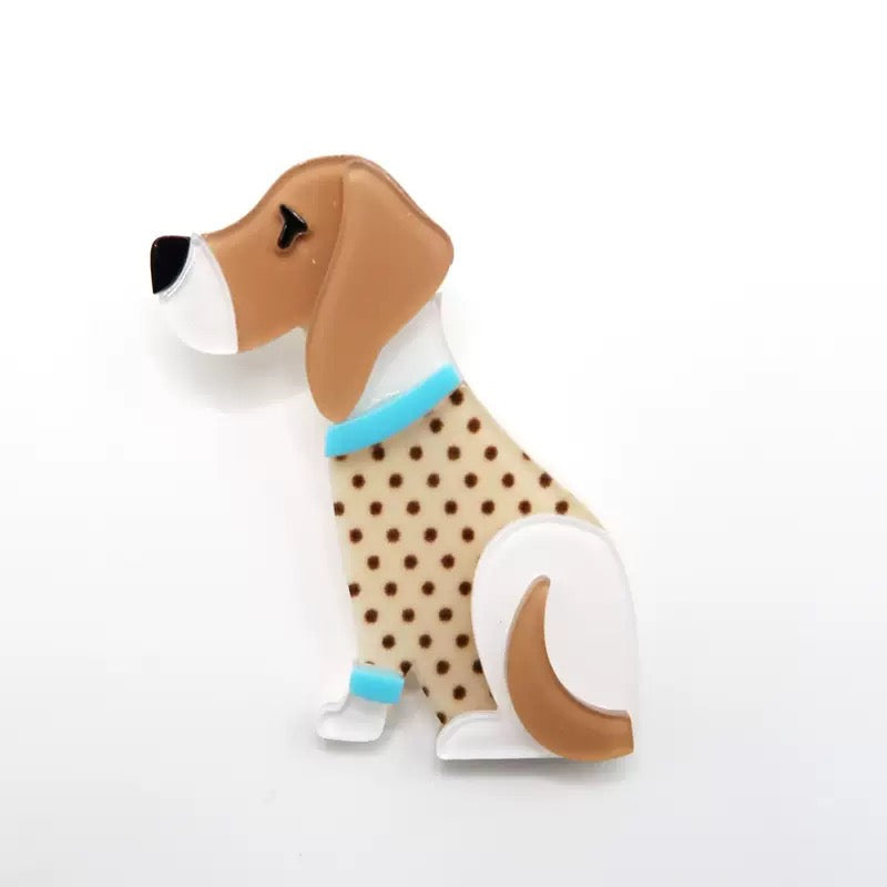 Dog Acrylic Brooch PA6234