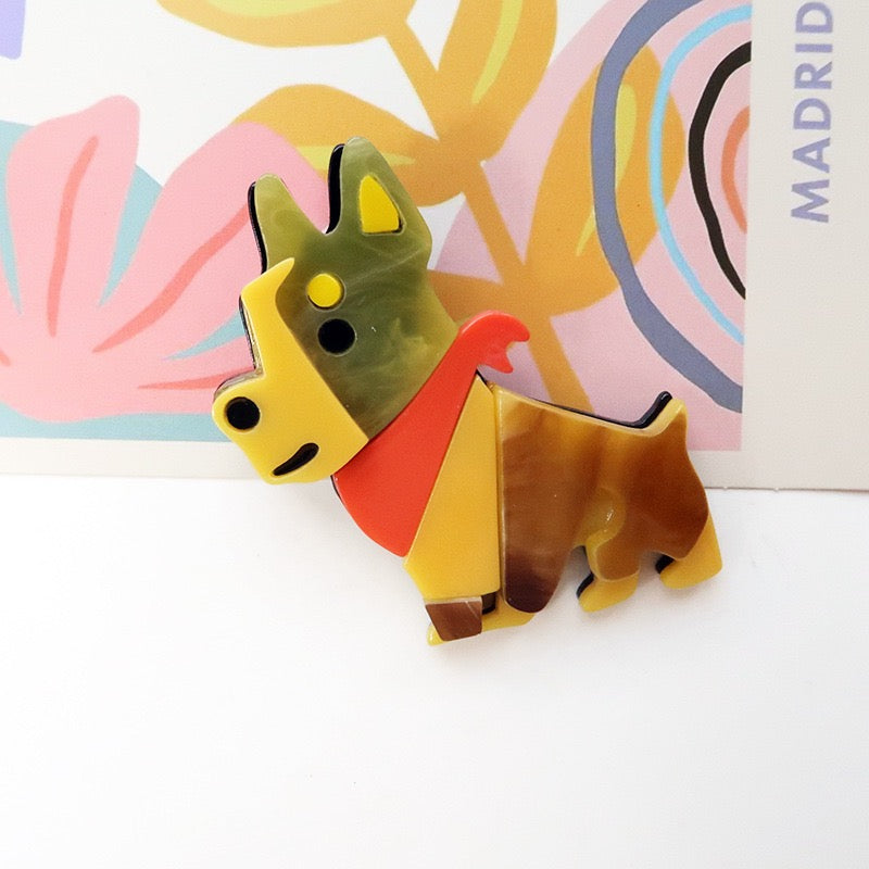 Dog Acrylic Brooch PA6245