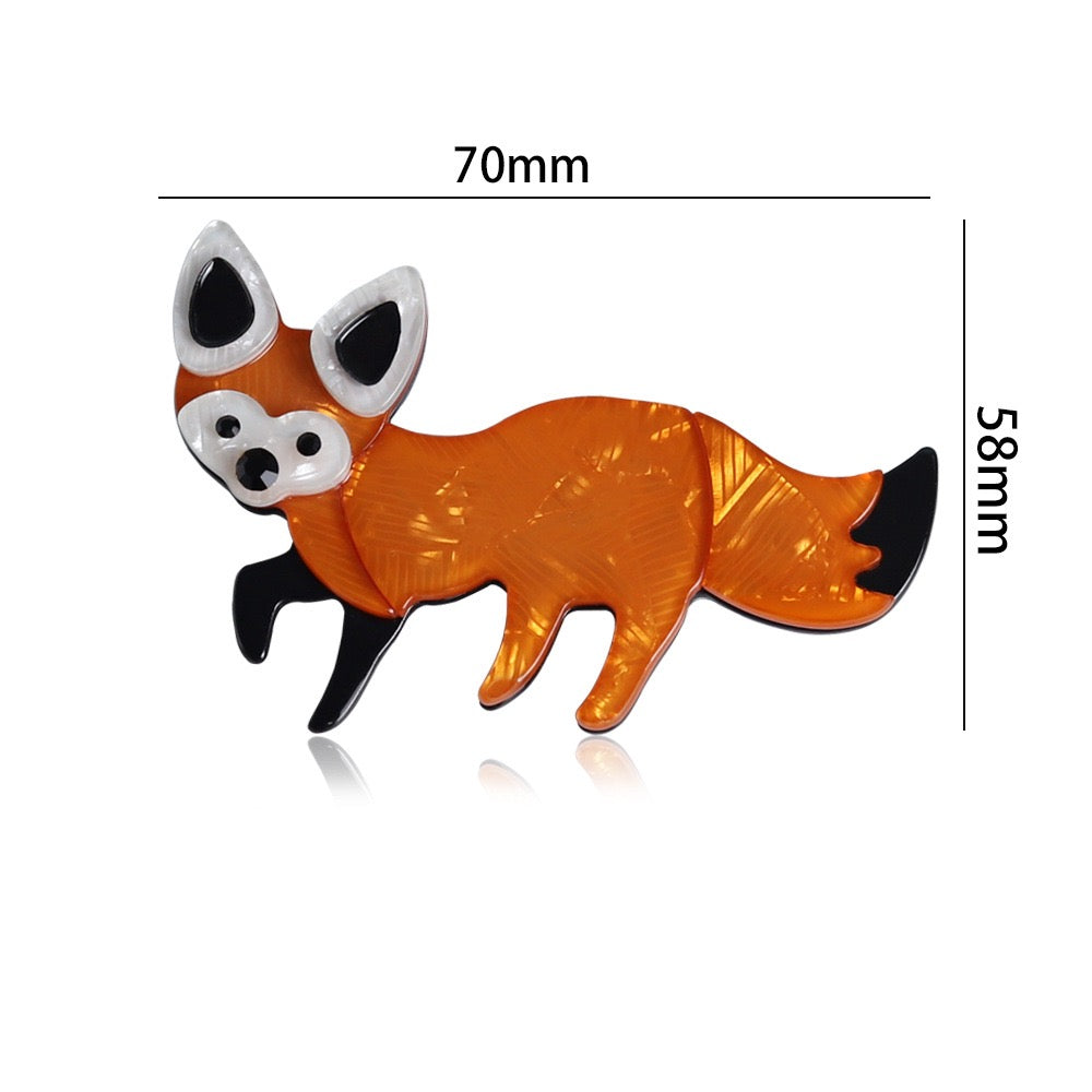 Fox Acrylic Brooch PA6255