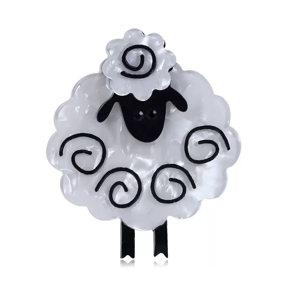 Sheep Acrylic Brooch PA6260