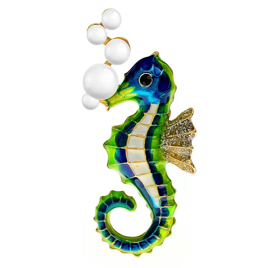 Seahorse Alloy Brooch PA6271
