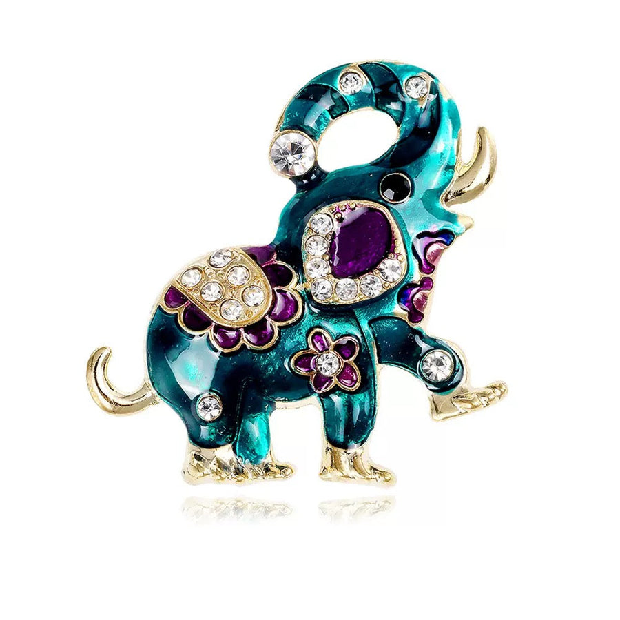 Elephant Alloy Rhinestone Brooch PA6286