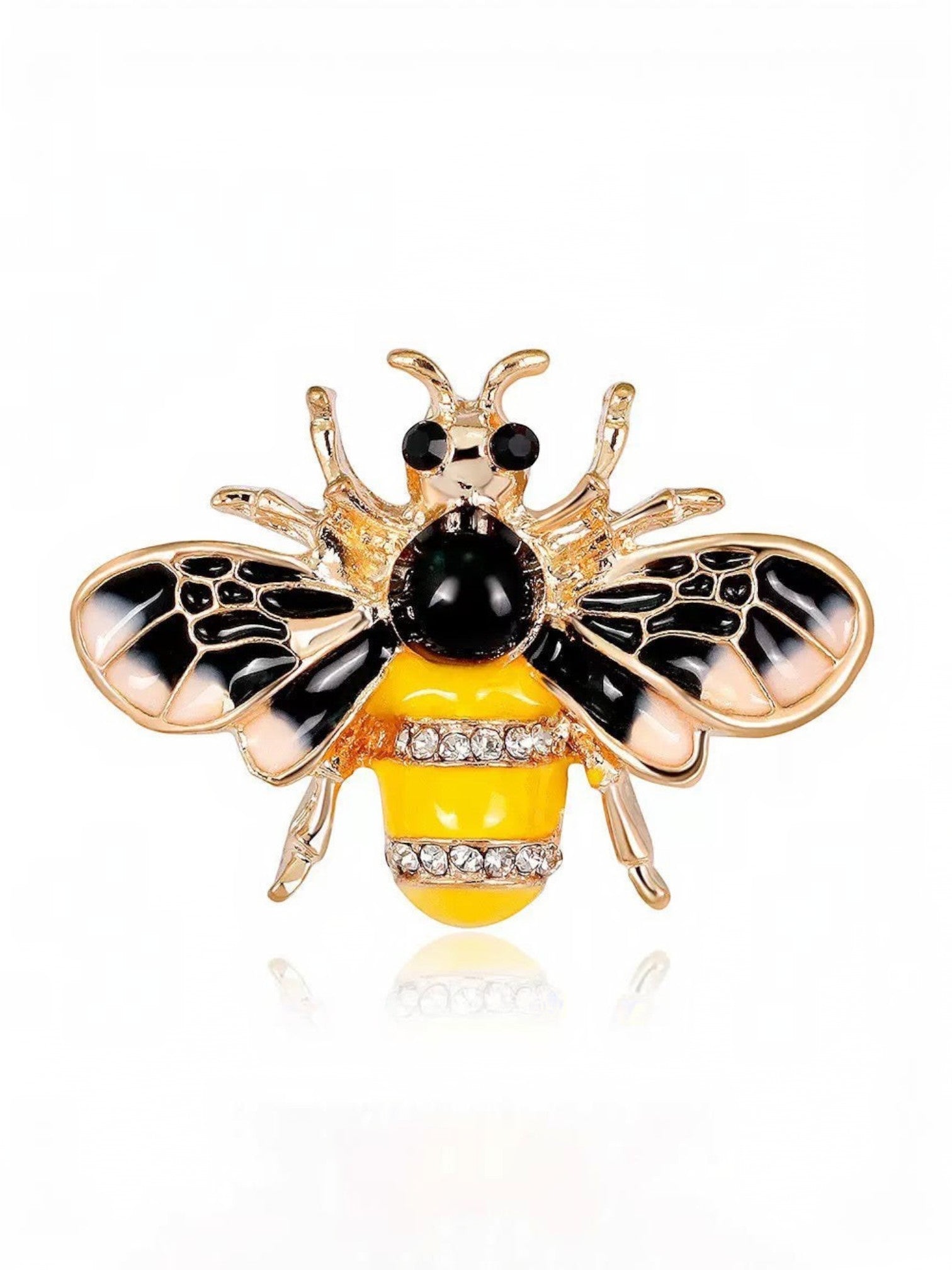 Bee Alloy Rhinestone Brooch PA6289
