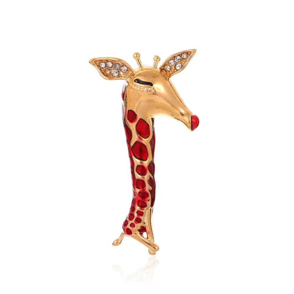 Giraffe Alloy Rhinestone Brooch PA6290