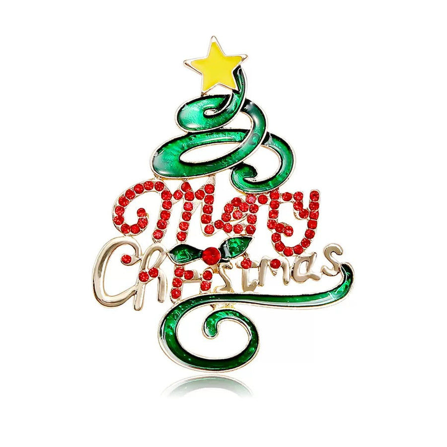 Christmas Alloy Rhinestone Brooch PA6293