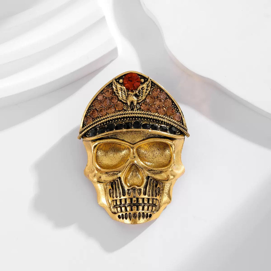 Skull Alloy Brooch PA6313