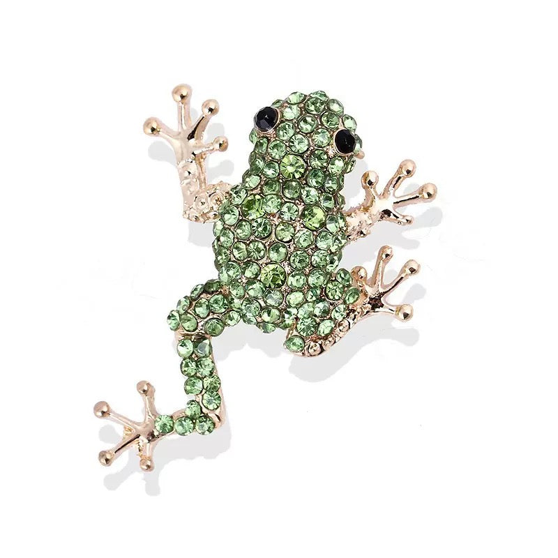 Frog Rhinestone Brooch PA6341