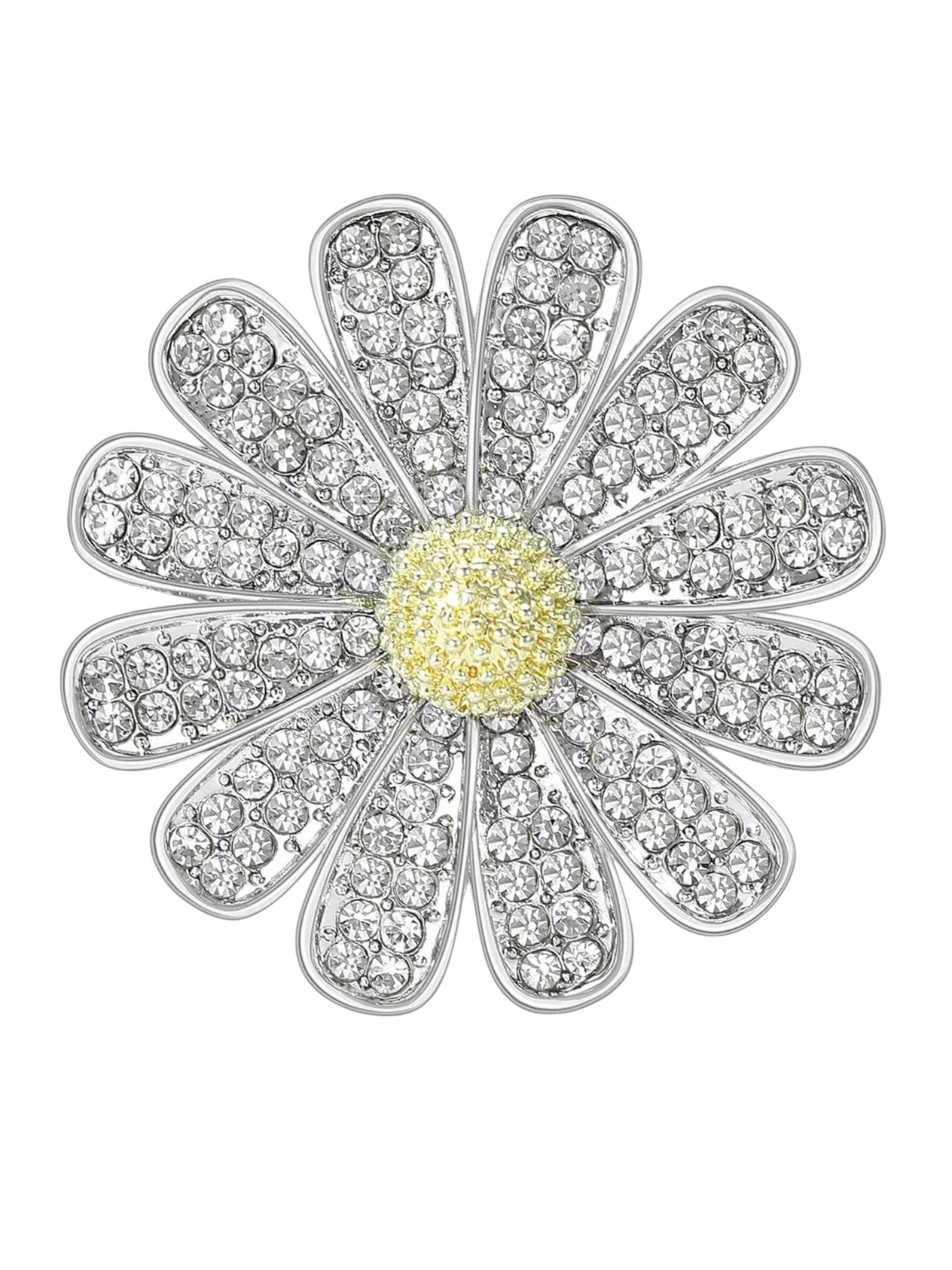 Flower Alloy Rhinestone Brooch PA6360