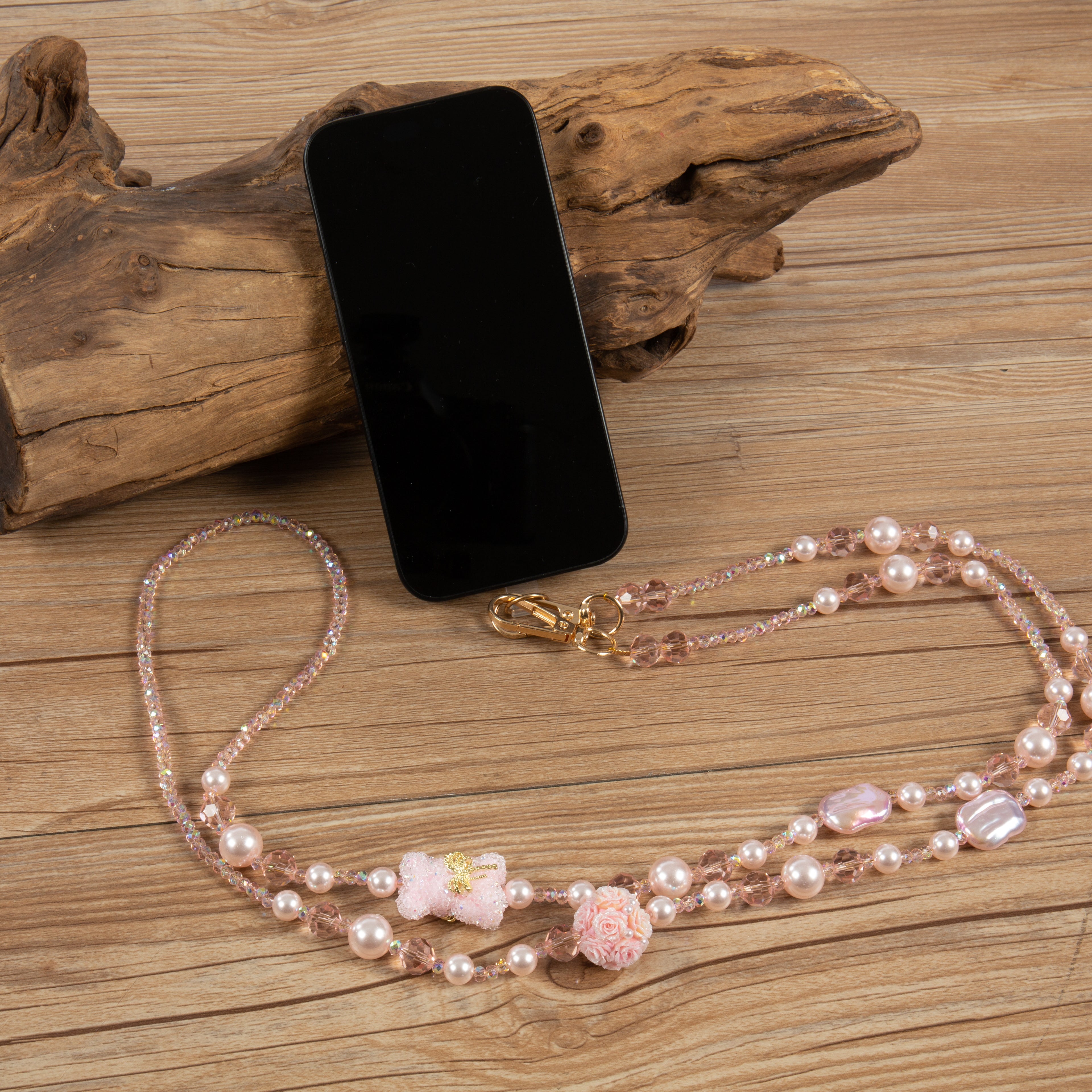 Flowers Crystal Crossbody Lanyard PC5683
