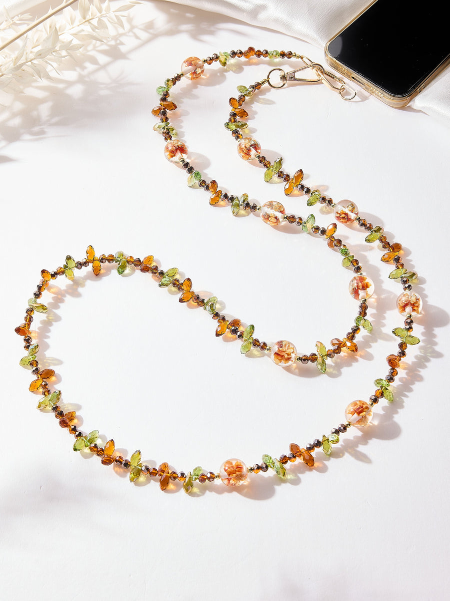 Flowers Crystal Crossbody Lanyard PC5702